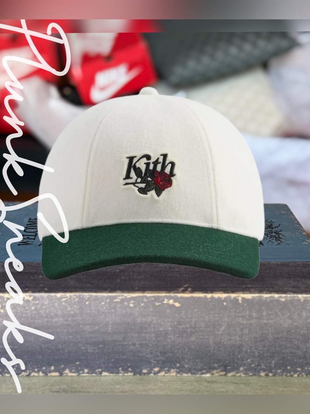 Kith Richards Wool Cricket Rose Cap Hat • Sandrift • 2024